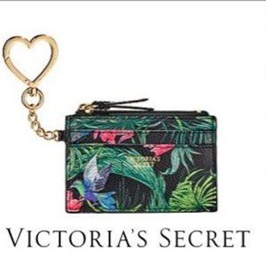 Victoria's Secret Tropical Pattern Card Holder Key Chain
